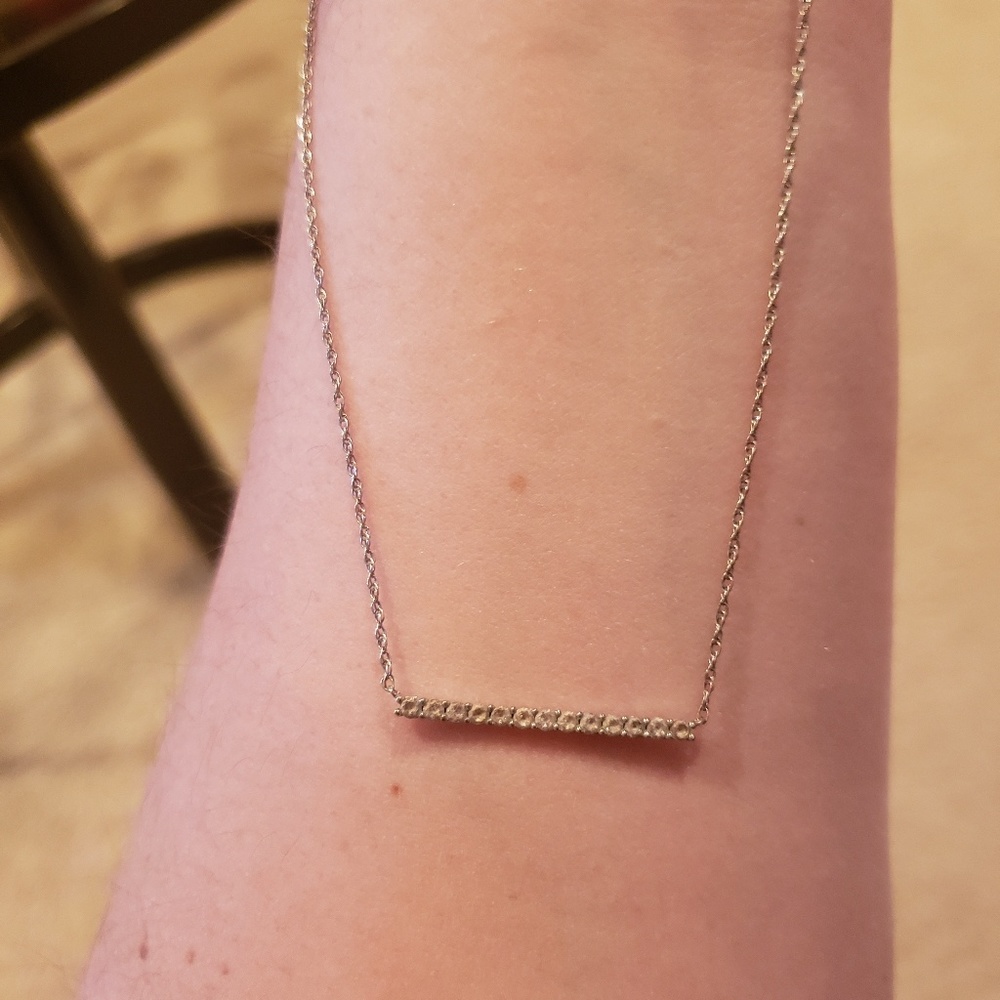 Silver bar necklace